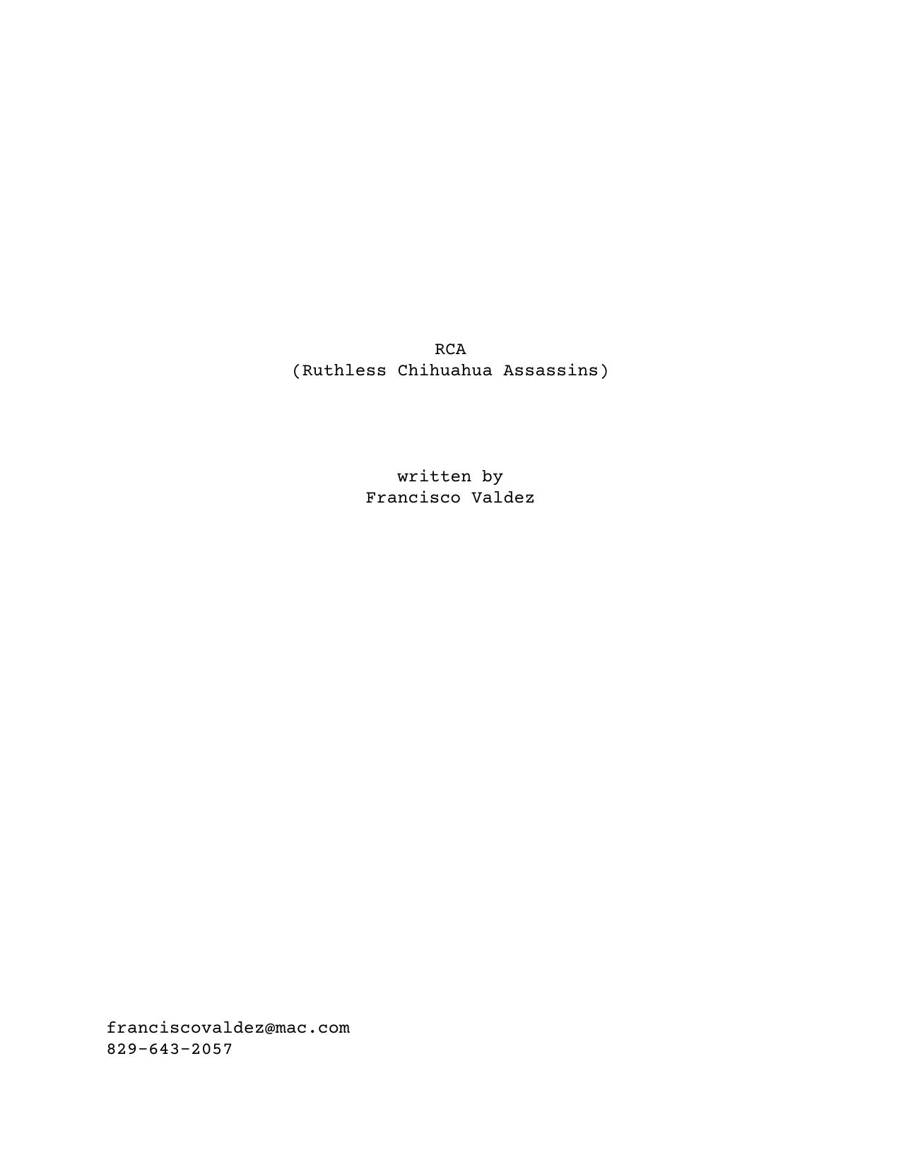 First page of Ruthless Chihuahua Assassins