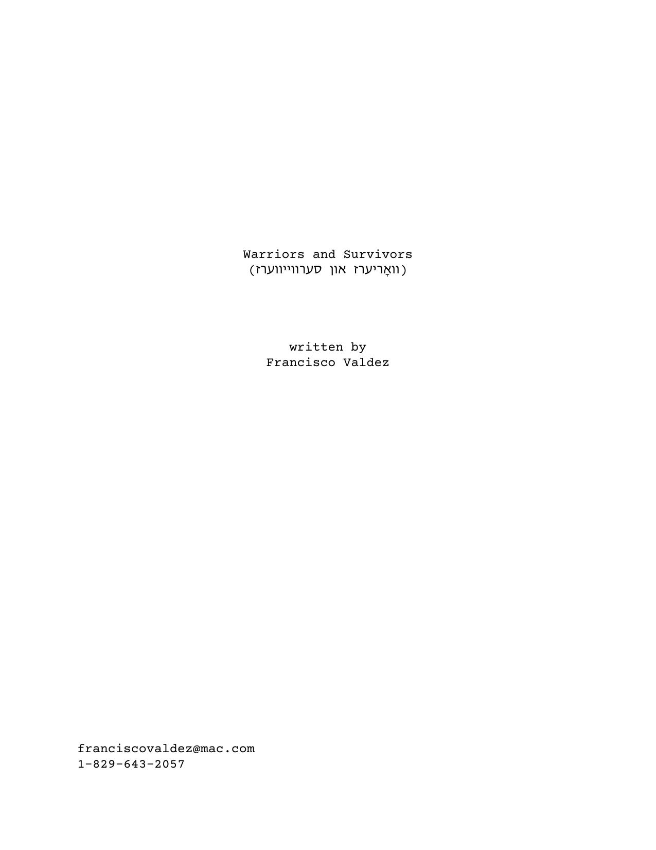 First page of Warriors and Survivors